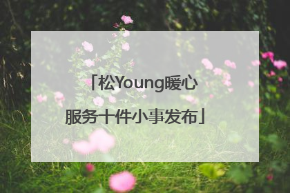 松Young暖心服务十件小事发布