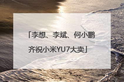 李想、李斌、何小鹏齐祝小米YU7大卖