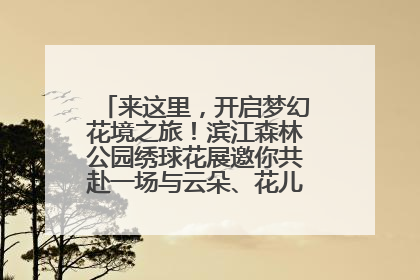 来这里，开启梦幻花境之旅！滨江森林公园绣球花展邀你共赴一场与云朵、花儿的浪漫之约