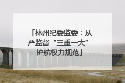 林州纪委监委：从严监督“三重一大” 护航权力规范