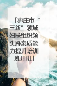 枣庄市“三新”领域妇联组织领头雁素质能力提升培训班开班