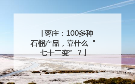 枣庄：100多种石榴产品，靠什么“七十二变”？