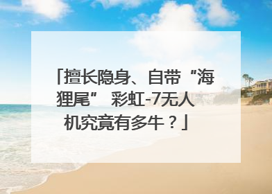 擅长隐身、自带“海狸尾” 彩虹-7无人机究竟有多牛？