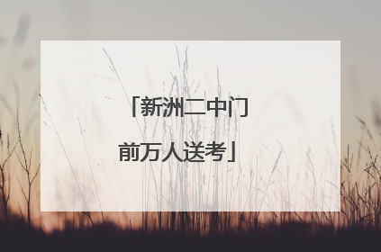 新洲二中门前万人送考