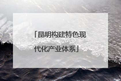 昆明构建特色现代化产业体系