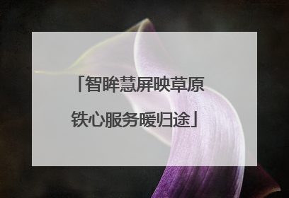 智眸慧屏映草原 铁心服务暖归途