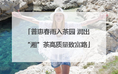 普惠春雨入茶园 润出“湘”茶高质量致富路
