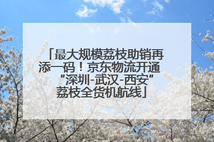 最大规模荔枝助销再添一码！京东物流开通“深圳-武汉-西安” 荔枝全货机航线