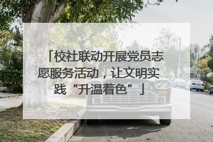 校社联动开展党员志愿服务活动，让文明实践“升温着色”