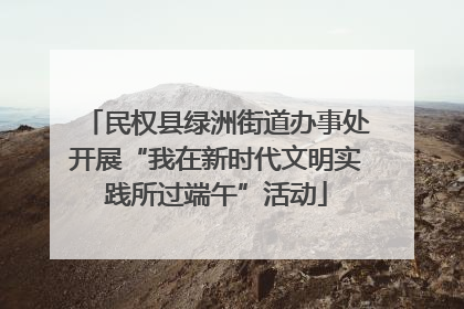 民权县绿洲街道办事处开展“我在新时代文明实践所过端午”活动
