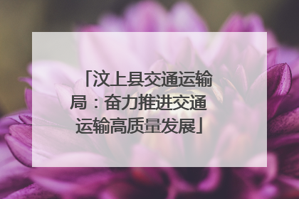 汶上县交通运输局：奋力推进交通运输高质量发展