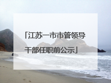 江苏一市市管领导干部任职前公示