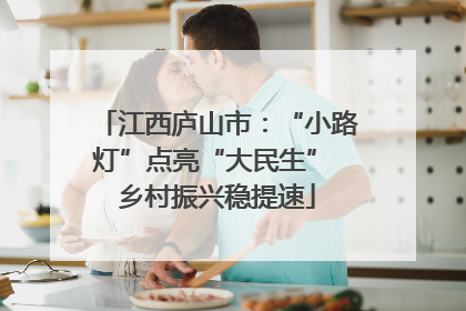 江西庐山市：“小路灯”点亮“大民生” 乡村振兴稳提速