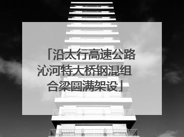 沿太行高速公路沁河特大桥钢混组合梁圆满架设