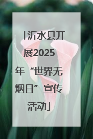 沂水县开展2025年“世界无烟日”宣传活动