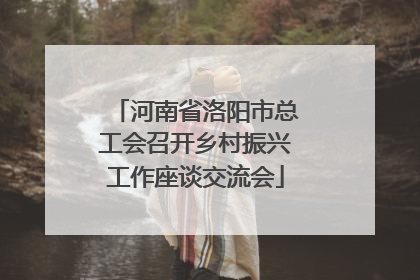 河南省洛阳市总工会召开乡村振兴工作座谈交流会