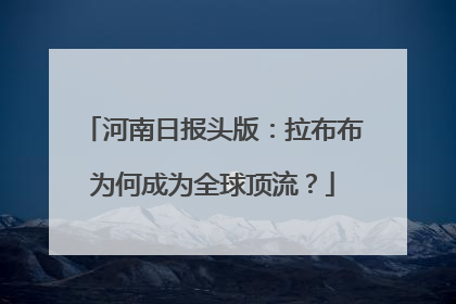 河南日报头版：拉布布为何成为全球顶流？