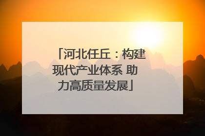 河北任丘：构建现代产业体系 助力高质量发展
