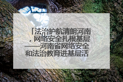 法治护航清朗河南，网络安全扎根基层——河南省网络安全和法治教育进基层活动正式启动