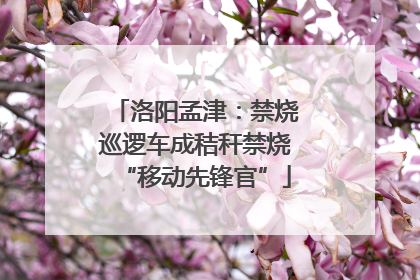 洛阳孟津：禁烧巡逻车成秸秆禁烧“移动先锋官”