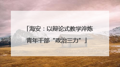 海安：以辩论式教学淬炼青年干部“政治三力”