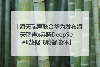海天瑞声联合华为发布海天瑞声x昇腾DeepSeek数据飞轮智能体