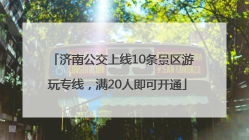济南公交上线10条景区游玩专线，满20人即可开通