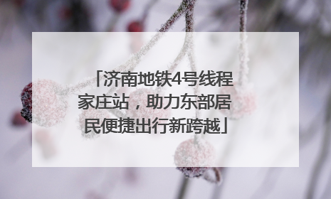 济南地铁4号线程家庄站，助力东部居民便捷出行新跨越