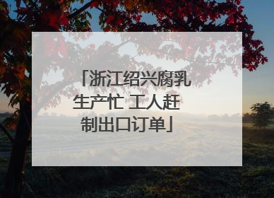 浙江绍兴腐乳生产忙 工人赶制出口订单
