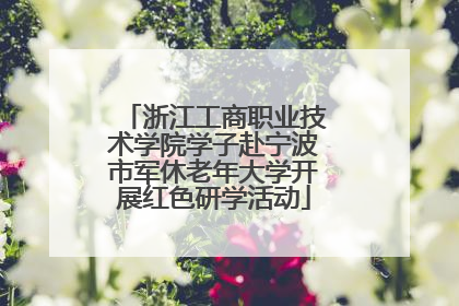 浙江工商职业技术学院学子赴宁波市军休老年大学开展红色研学活动