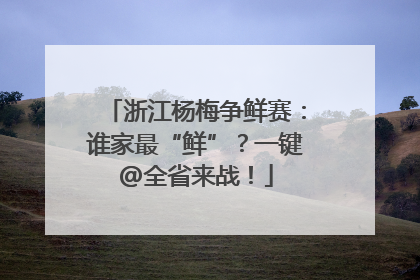 浙江杨梅争鲜赛：谁家最“鲜”？一键@全省来战！