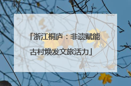 浙江桐庐：非遗赋能古村焕发文旅活力