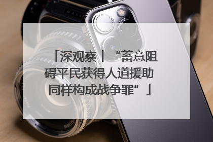 深观察丨“蓄意阻碍平民获得人道援助同样构成战争罪”