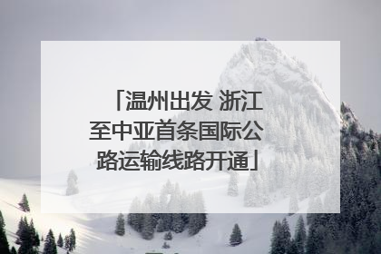 温州出发 浙江至中亚首条国际公路运输线路开通