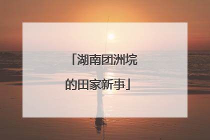 湖南团洲垸的田家新事