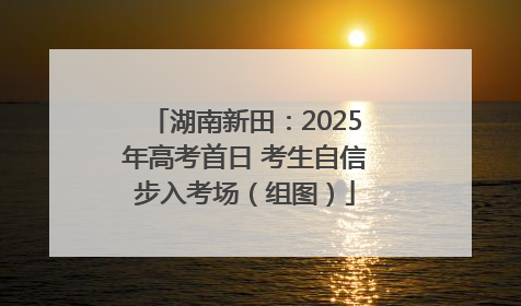 湖南新田：2025年高考首日 考生自信步入考场（组图）