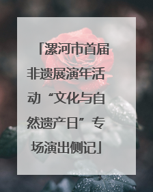 漯河市首届非遗展演年活动“文化与自然遗产日”专场演出侧记