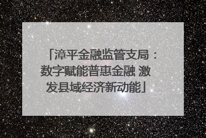 漳平金融监管支局：数字赋能普惠金融 激发县域经济新动能