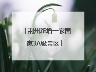 荆州新增一家国家3A级景区