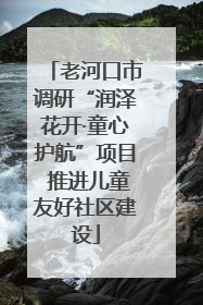 老河口市调研“润泽花开·童心护航”项目 推进儿童友好社区建设