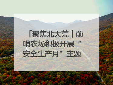 聚焦北大荒｜前哨农场积极开展“安全生产月”主题宣传活动