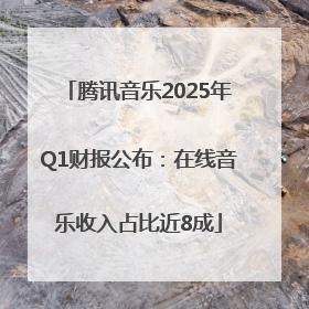 腾讯音乐2025年Q1财报公布：在线音乐收入占比近8成