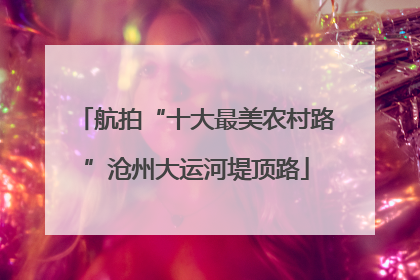 航拍“十大最美农村路”沧州大运河堤顶路