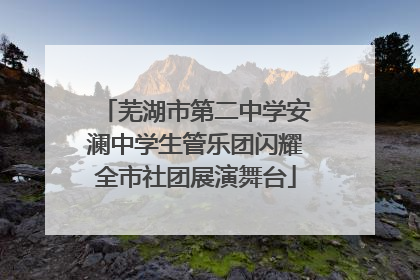 芜湖市第二中学安澜中学生管乐团闪耀全市社团展演舞台