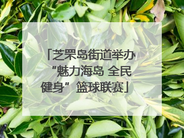 芝罘岛街道举办“魅力海岛 全民健身”篮球联赛