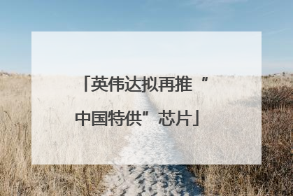 英伟达拟再推“中国特供”芯片