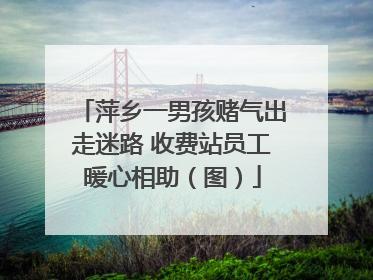 萍乡一男孩赌气出走迷路 收费站员工暖心相助（图）