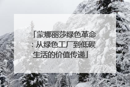 蒙娜丽莎绿色革命：从绿色工厂到低碳生活的价值传递