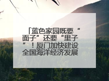 蓝色家园既要“面子”还要“里子”！厦门加快建设全国海洋经济发展示范区