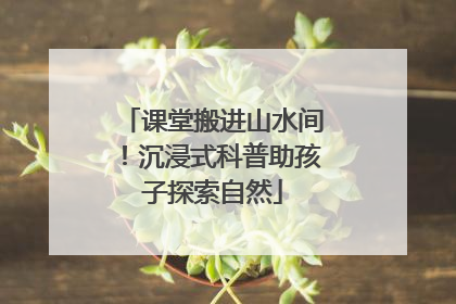 课堂搬进山水间！沉浸式科普助孩子探索自然